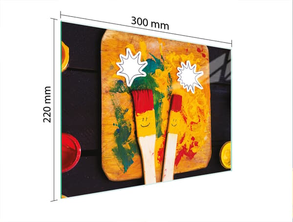 SKÄRBRÄDA I GLAS 30x22 SMILE