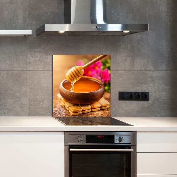 GLASPANEL FÖR KÖK 60x65 Honung
