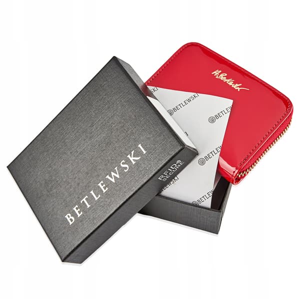 BPD-VS-1044 RÖD GLANSANDE damplånbok +CERTIFIKAT