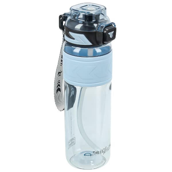 Tritan vattenflaska 1000ml med mätkopp - blå