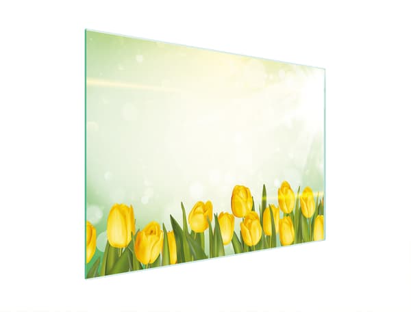GLAS SKÆREBRÆT 30x22 TULIPANER