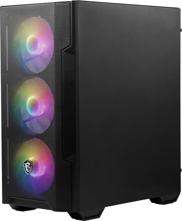 MSI MAG Forge M100A mATX MIDI -kotelo ikkunalla, ei virtalähdettä