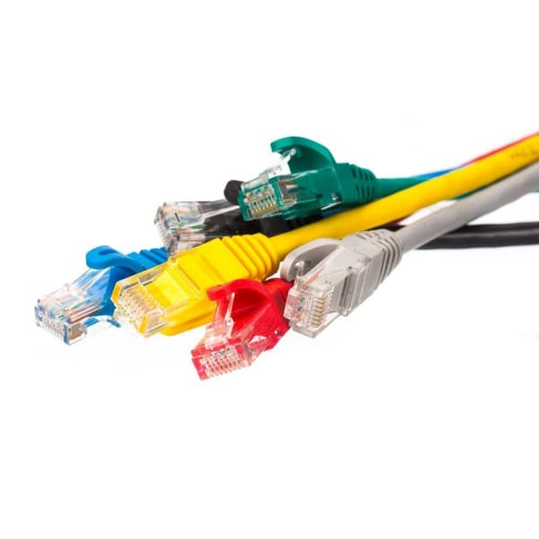 Patchkabel RJ45, Netrack støbt dæksel, kat. 5e UTP, 0,5m rød