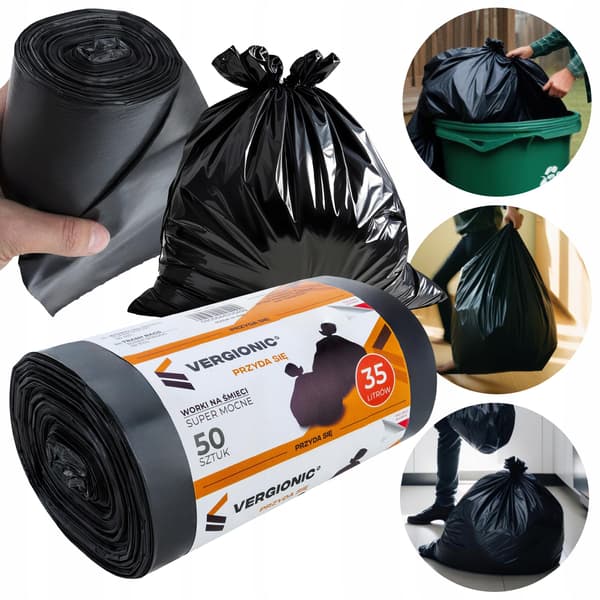 Sopsäckar 35l 50 st för soptunna. Starka. Tjocka. 35l VERGIONIC