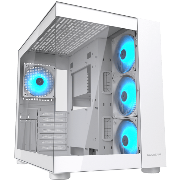 COUGAR FV150 RGB PC-chassi, mellanstort torn, vit