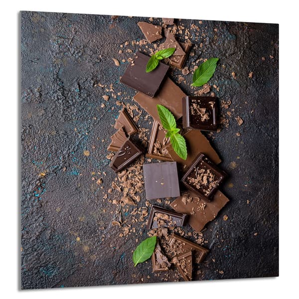 GLASPANEL FÖR KÖK 60x65 Choklad