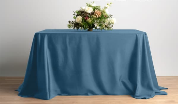 Bordsduk mat fløjl blå 230x230cm