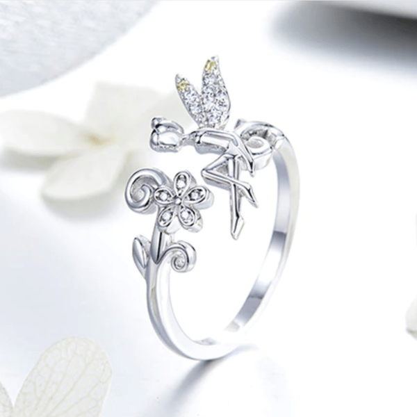 Anillo de hada de cuento de hadas en plata 925