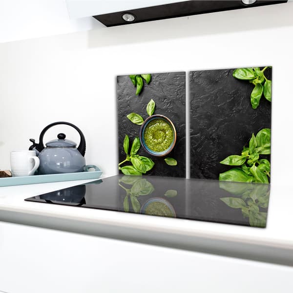 Glasbeskyttelsesplade til komfur 2x40x52 Basil