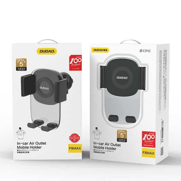 Elegant gravity bilholder til telefonen F8Max, sort