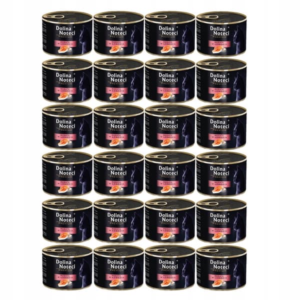 DOLINA NOTECI Premium rik på lax - våtfoder för katter - 24x185g