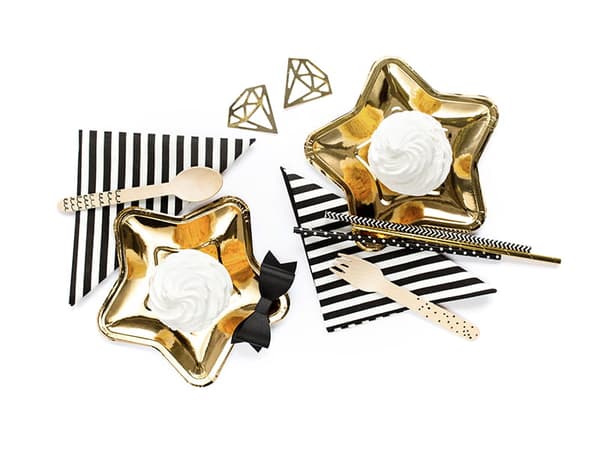 GOLDEN STAR papperstallrikar 18 cm/6 st