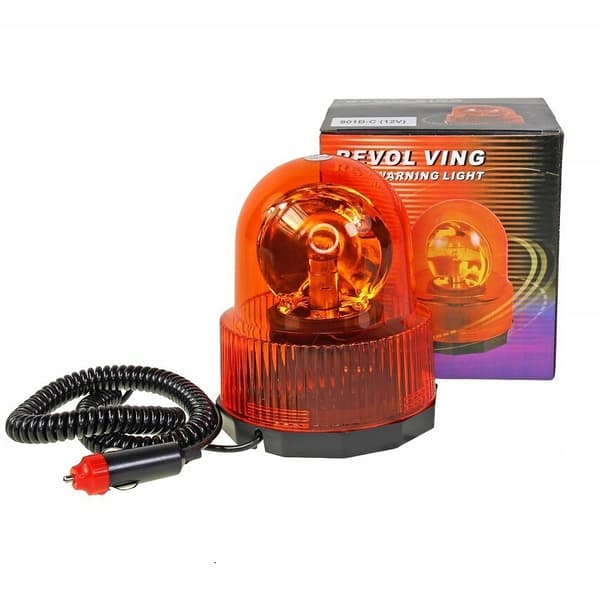 12V MAGNETISK ADVARSELSLAMPE, FORSTÆRKET HUS, E9 BLIXT