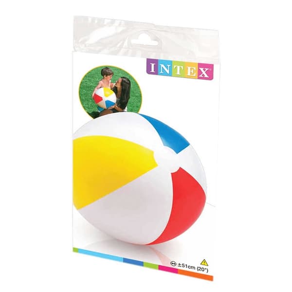 Intex oppustelig farverig strandbold 51 cm