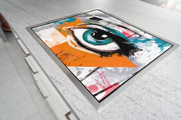 GLASSKYDDSPLÅT FÖR SPIS 70x52 CM
