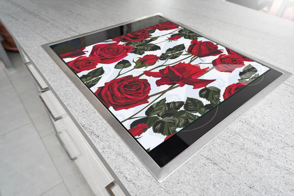 SKÄRBRÄDA I GLAS 52x40 ROSOR