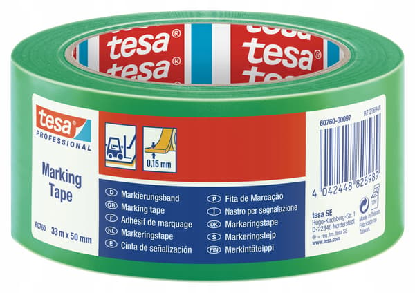 Tesa PVC-varningstejp 33 m x 50 mm