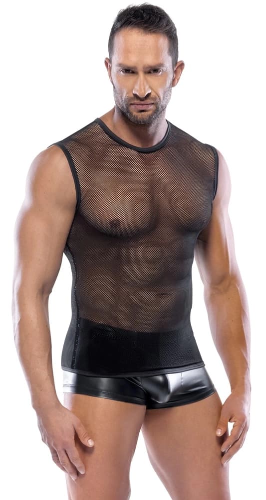 Svenjoyment Herre Tyk Mesh Tanktop Sort ML