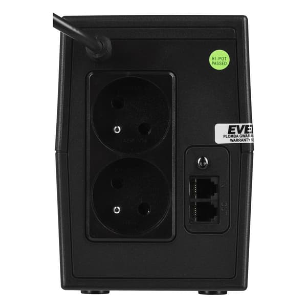Ever Easyline 850AVR USB UPS, 0,85 kVA, musta