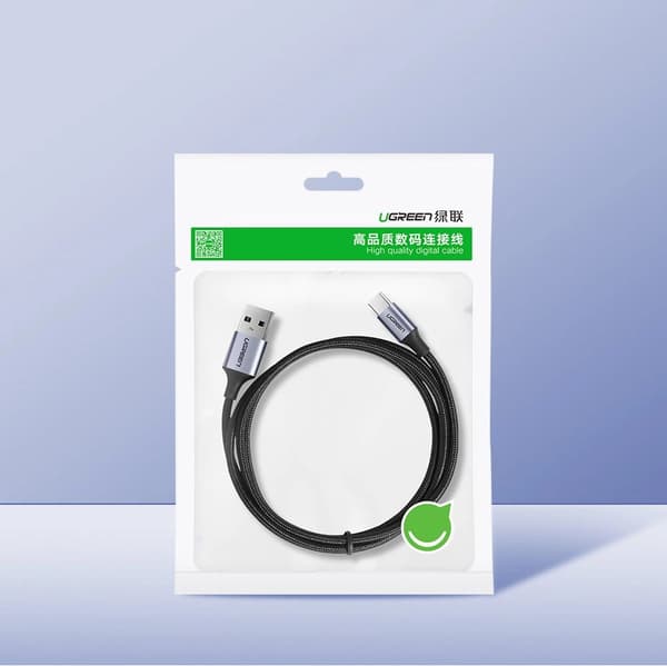 Kabel USB-A - USB-C QC 3.0 3A 1,5m - grå
