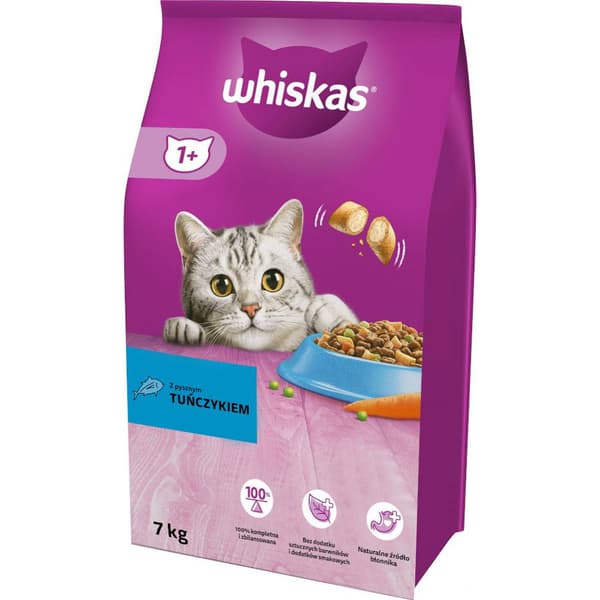WHISKAS tørfoder til kat med tun 7kg