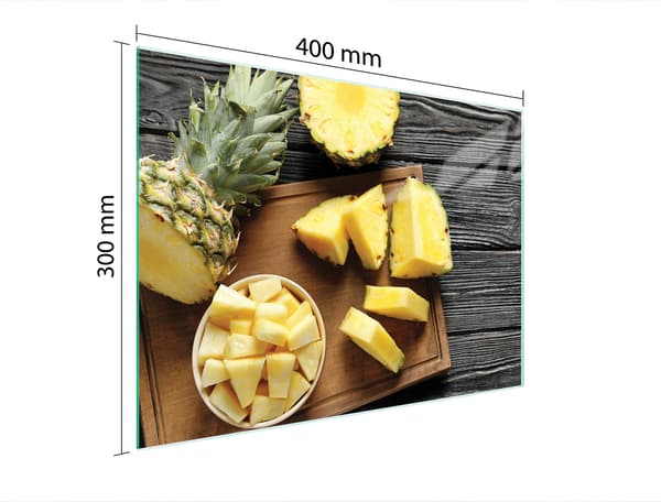 GLAS SKÆREBRÆT 40x30 ANANAS