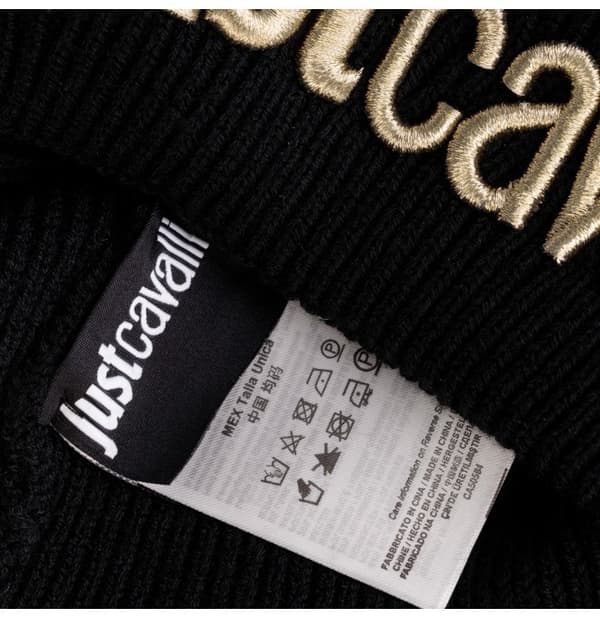 JUST CAVALLI Herrehat SORT / GULD