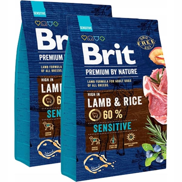 BRIT Premium Sensitive Lammas & Riisi 2 x 3 kg