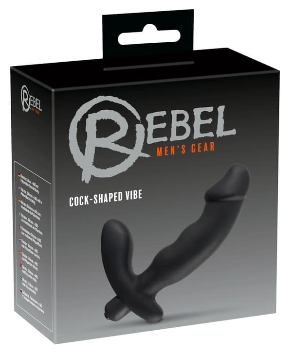 Rebel Prostatavibrator med Ekstra Perineum Stimulator Sort