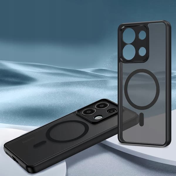 MAGSAFE SORT MATET ETUI TIL XIAOMI REDMI NOTE 13 PRO 5G + 2x GLAS