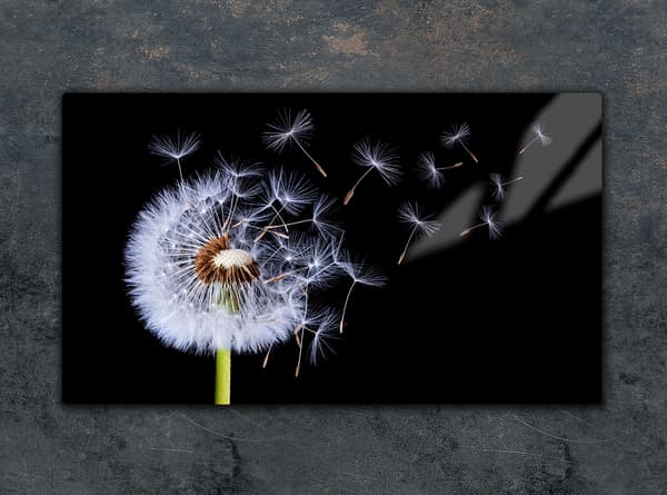 GLAS SKÄRBRÄDA 52x30 BLOMMA