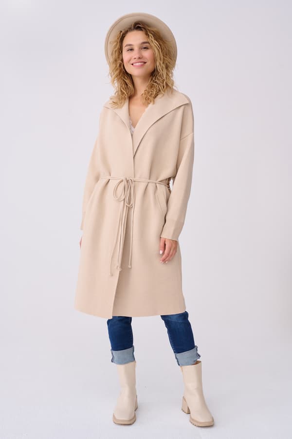 Huggo Ljusbeige Plus Size Damkappa
