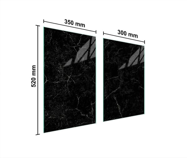 GLASBESKYTTELSESPLADE TIL KØKKEN 65x52 MARMOR