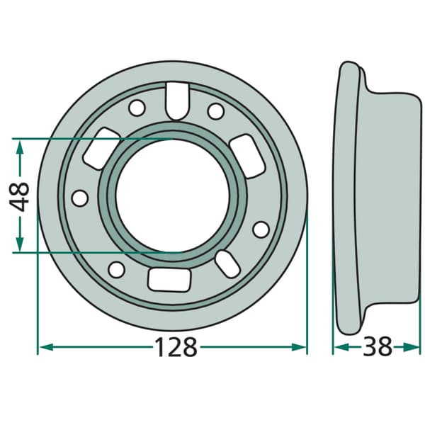 Halvfælg 3.00x4 deutz kverneland 06580393