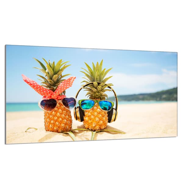 Glasskydd för spishäll 90x52 Ananas
