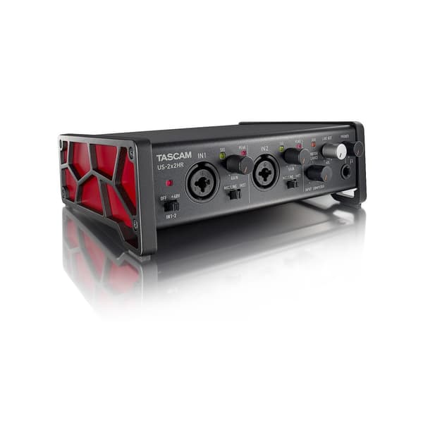 Tascam US-2x2HR lyd/MIDI-interface, 2 XLR-kombinationsindgange