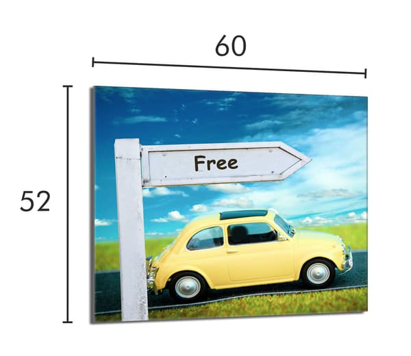 Lasinen suojalevy liedelle 60x52 Auto