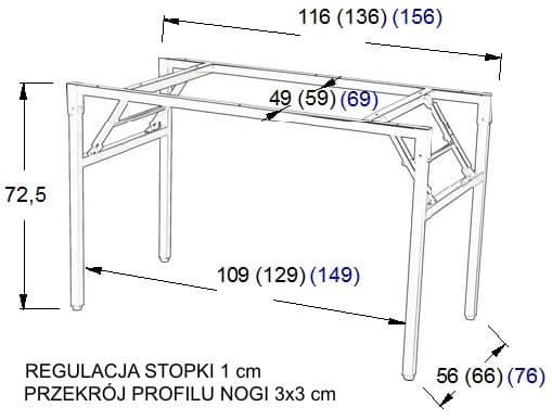 NY-A024 - 116x56 cm, sort