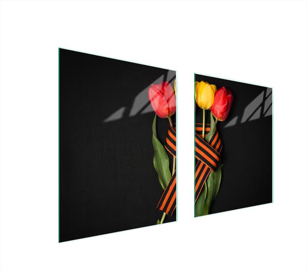 GLASSKYDDSPLÅT FÖR SPIS 85x52 ROSES