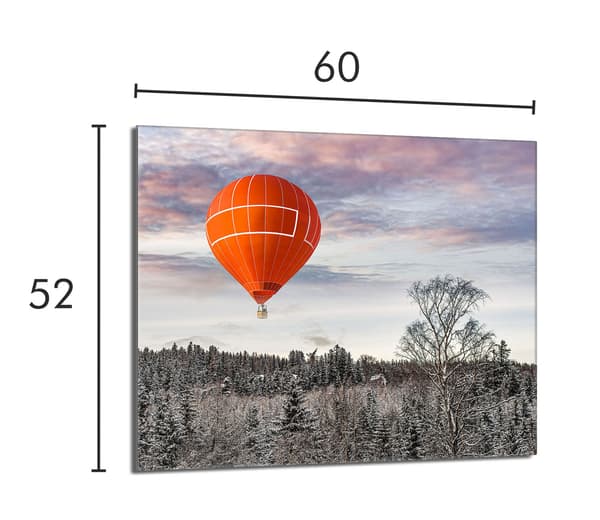 Lasinen suojalevy liedelle 60x52 Balon