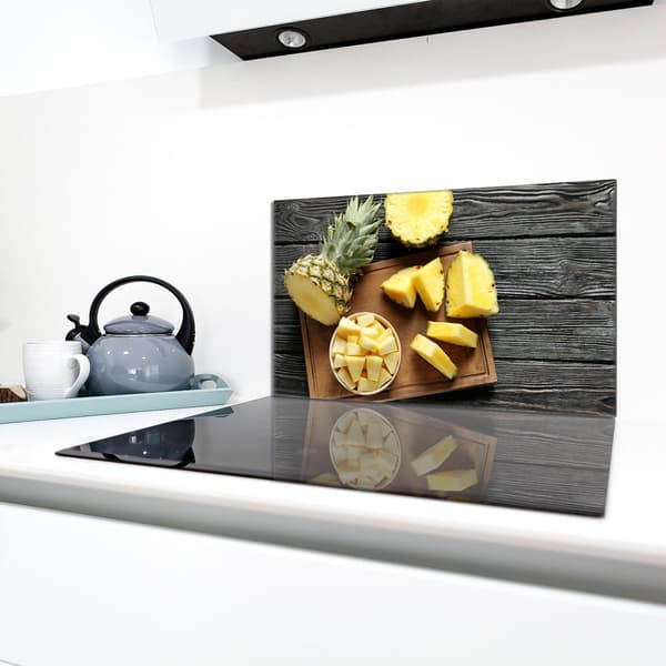 Glasskydd för spishäll 90x52 Ananas