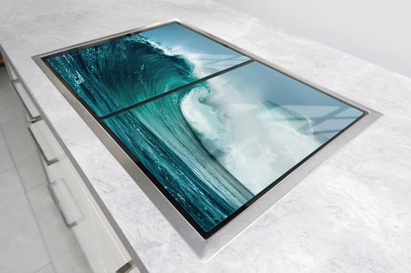 GLASSKYDDSPLÅT FÖR KÖK 2x35x52 WAVE