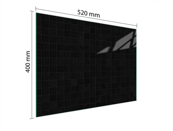 SKÄRBRÄDA I GLAS 52x40 SVART
