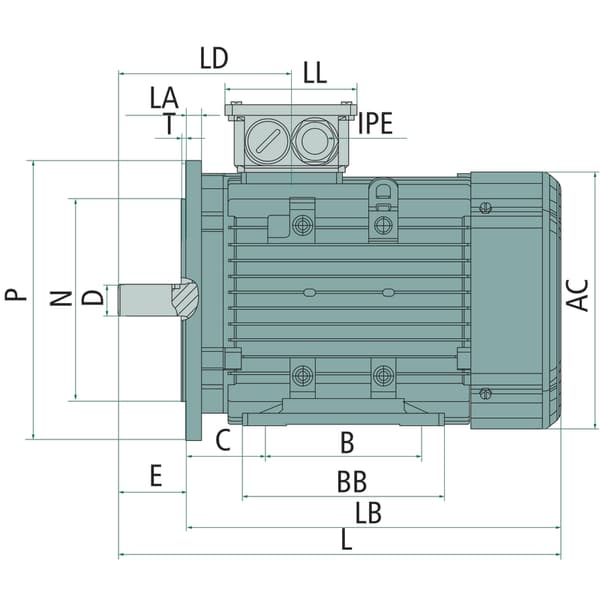 Elmotor 112-4-B5-4/6 granit