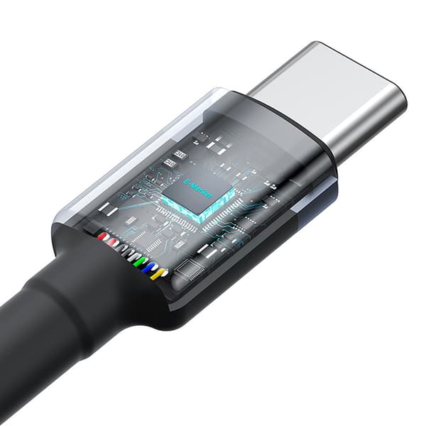 2x Cafule USB-C - USB-C 100W 1m kabel - Rød-Sort og Sort-Grå