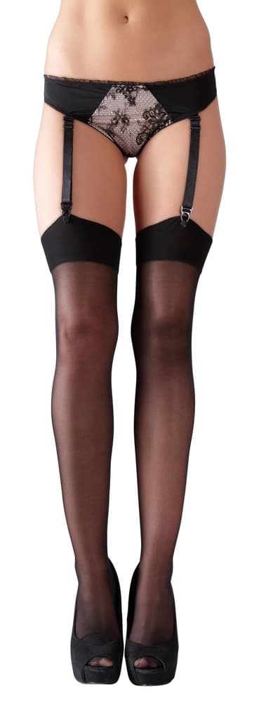 Cottelli LEGWEAR Klassiske Sorte Glatte Strømper 2