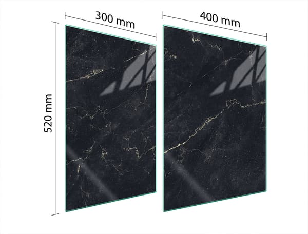 GLASSKYDDSPLÅT FÖR SPIS 70x52 MARMOR