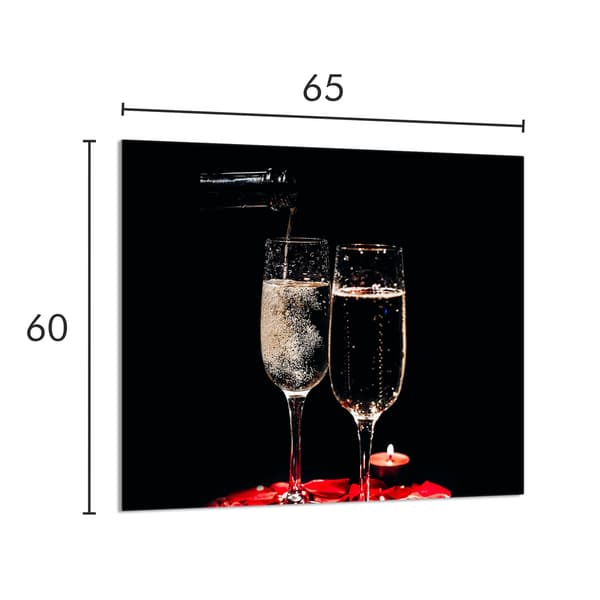 GLASPANEL FÖR KÖK 65x60 Vin
