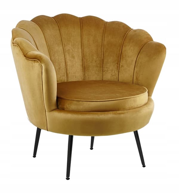 CURRY LÆNESTOL TIL STUE STORE, SORTE METALBEN MED POLTRET