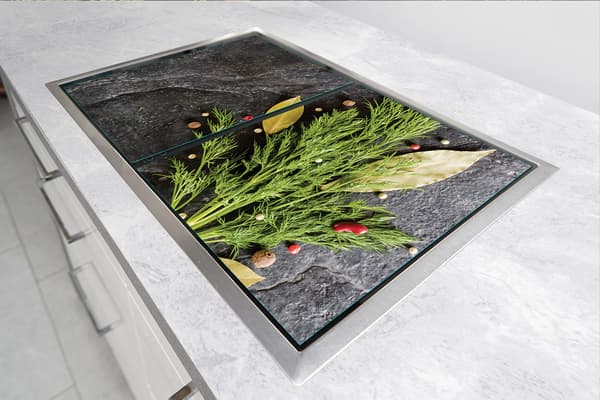GLASSKYDDSPLÅT FÖR SPIS 90x52 KOPPAR